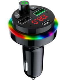 Resim Concord Sprange STF1 Rgb Işıklı PD 25W + QC 3.1A Şarj Bluetooth 5.1V Fm Transmitter 