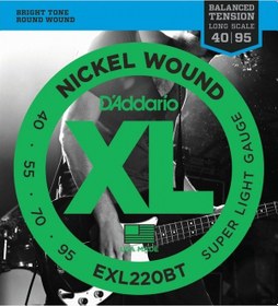 Resim D'addario Exl220Bt Bas Gitar Tel Seti. Xl. 40-95. Long Scale. Nıc 