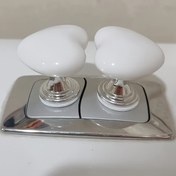 Resim 2 adet Kalp Şekilli Uzatılmış Tuvalet Sifon Düğmeleri, Kendinden Yapışkanlı, Delme Gerektirmez, Dekoratif Banyo Aksesuarları, Plastik Malzeme, Art Deco Tarzı, Uzun Çiviler için Uygun 