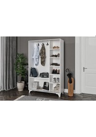 Resim Afillibebek Tamamı Mdf Liva Aynalı Ve Sürgülü Portmanto 