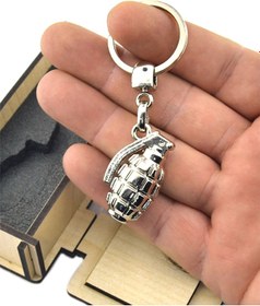 Resim El Bombası - Grenade - Anahtarlık - Nikel Ahşap Kutulu 