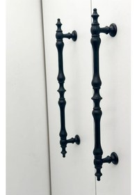 Resim Şehzade Mat Siyah Mobilya Dolap Mutfak Çekmece Kulpu 160 Mm 16 Cm 2 Adet 