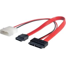 Resim Mini Sata Slimline Sata 6+7 13 Pin To Sata 4 Pin Molex Power Kablo 50CM 