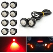 Resim Rogfer 10 Adet 23mm 1.5w Dc9-80v Motosiklet Kartal Göz Işığı Çift Lens Kırmızı Işık Diğer Diğer 