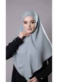 Resim Hürrem Bone Çağla Yeşili Pratik Hazır Geçmeli Tesettür Eşarp Pamuk Caz Kumaş Düz Hijab 2306 32 