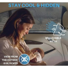 Resim Ankaflex Oto Güneşlik Perde Araç Yan Cam Güneşlik Araba Güneşlik Perdesi Anne Bebek Emzirme Perdesi 1 Adet 