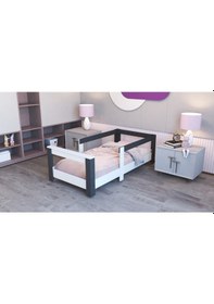 Resim Herseycik Ninnimo Montessori Suntalam Karyola Antrasit Beyaz Y25 Y-1064 