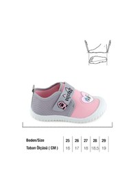 Resim Gezer Yazlık Kız Çocuk Rahat Taban Cırt Cırtlı Ayarlanabilir Keten Günlük Ayakkabı Pembe-gri Pembe - Gri 
