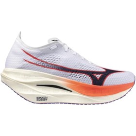 Resim Mizuno Wave Rebellion Pro 3 Unisex Koşu Ayakkabısı Beyaz / Turuncu 