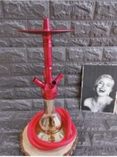 Resim Meftun Hookah 4 Çıkış Nargile Takımı Kırmızı 