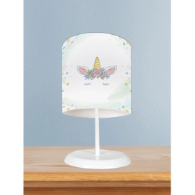 Resim Mekta Home Bebek ve Çocuk Odası Çiçekli Yıldız Desenli Abajur 