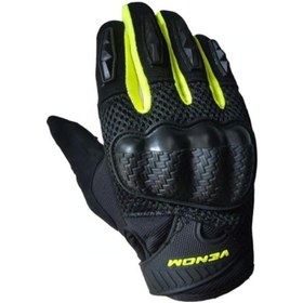 Resim Motosiklet Eldiveni Yazlık Venom Vn-920 M Beden Sarı-siyah 