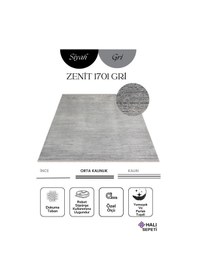 Resim Enti Naturel 1701 Gri Yumuşak Dokulu Parlak Görünümlü Halı Kesme Yolluk Gri 