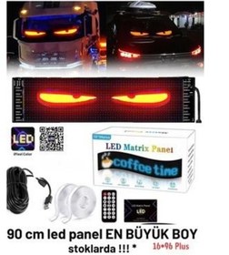 Resim Serreha Matrix LED Panel Cama Yapışan Yazı Yazan Telefon Kontrollü LED Ekran (16*96) Plus 90 cm 