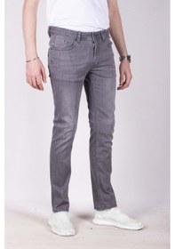 Resim Erkek Kot Pantolon Slim Fit Gri Düz Paça 5 Cepli Jean Ncs Jeans 2253 6142-gri Gri 