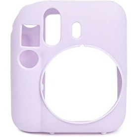 Resim Fujifilm Instax Mini 12 Makine Uyumlu Lila Koruyucu Silikon Kılıf 
