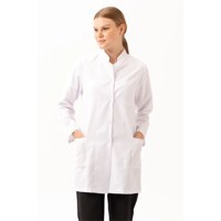 Resim Adiantum Kadın Doktor Öğretmen Laboratuvar Önlüğü - Beyaz, Uzun Kollu, Rahat Kesim BEYAZ 4 