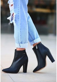 Resim Loora Siyah Cilt Topuklu Bot Çok Renkli 