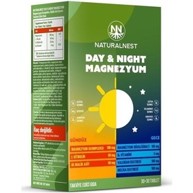 Resim Naturalnest Day Night Magnezyum 60 Tablet 