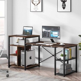 Resim Zizuva Tasarım 180x60x90 CM Raflı Ceviz Çizim Masası 