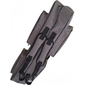 Resim Modibags Gri 80 cm İki Gözlü 4 Cepli Koyu Gri Olta Kamış Çantası Dayanıklı Yapı ile 
