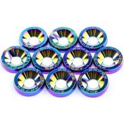 Resim Hightower 10'lu M6 Jdm Çamurluk Kaporta Vida Seti Renkli Bağlantı Elemanları 