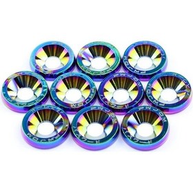 Resim Hightower 10'lu M6 Jdm Çamurluk Kaporta Vida Seti Renkli Bağlantı Elemanları 