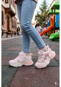 Resim Vicco 346.b26y.154 Bandi Pudra Anatomik Işıklı Kız Çocuk Ayakkabı Pudra 