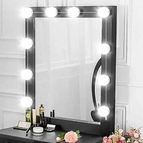 Resim Lidyahan Store 10'lu Set Makyaj Aynası Işığı Banyo Yatak Odası Işığı Hoolywood Tarzı LED Makyaj Lambası 3 Farklı Renk Modu Makyaj Odası Işığı Mirror1 