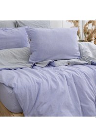 Resim Tek Kişilik %100 Pamuk Ranforce Nevresim Takımı 160x220 Cm Lila Lastiksiz Çarşaflı Lila 