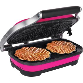Resim Aksu Vintage Çiftli Waffle Makinesi 1300 W Pembe 