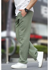 Resim Haki Geniş Kesim Düz Paça Eşofman Altı 6550 Haki 