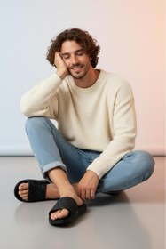 Resim Slazenger Unisex Bahçe Plaj Havuz Ev İş Siyah Yazlık Terlik 