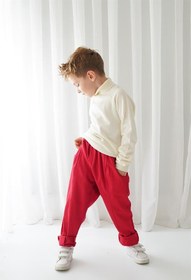 Resim Kırmızı Gabardin Dikişli Carrot Pantolon - 1 Yaş 