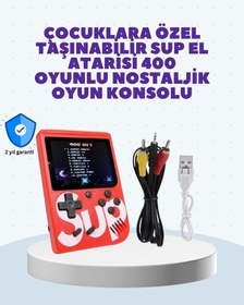 Resim Tv Çıkışlı Mini Retro El Konsolu 400 Oyunlu 