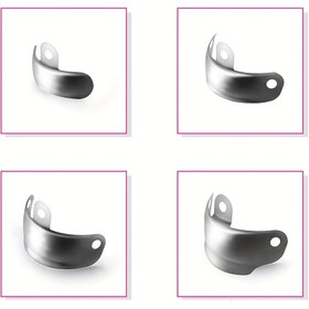 Resim 50 adet Paslanmaz Çelik Matris Bant Çapraz Kesit Profil Gasket, Metal Matris Sistemleri için Konkav Tasarım, Korozya Direnci, Hassas Makinede, Endüstriyel ve Bilimsel Kullanım için İdeal 