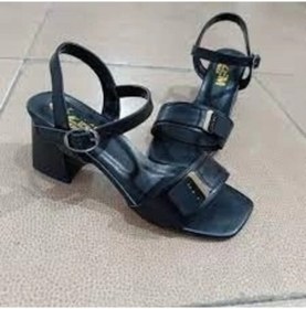 Resim Biçomi Ruty Siyah Cilt Topuklu Ayakkabı Çok Renkli 