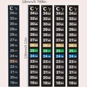 Resim 5 adet Dijital Sıcaklık Etiketi Balık Tankı ve Akvaryum Sıcaklık Göstergesi Fahrenheit ve Celsius ile 