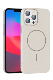 Resim Joko iPhone 15 Pro Max Broş Magsafe Telefon Kılıfı - Krem 