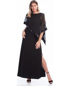 Resim Şans Kadın Bordo Payet İşli Abiye Elbise 65n14379-siyah Siyah 