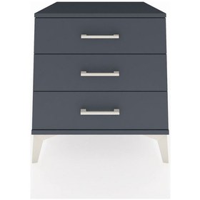 Resim Kronos Komodin 3 Çekmeceli 60x59x64 Antrasit-antrasit Antrasit 