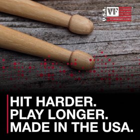 Resim Vic Firth American Classic® serisi baget - 5A DoubleGlaze - Double Coat of Lacquer Finish - Wood Tip 