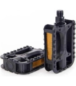 Resim Ramdet 2'li Bisiklet Pedalı Reflektörlü 9-7 cm Pedal Bisiklet Sağ Sol Bilyeli Pedal Takımı 