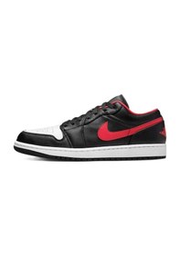 Resim Nike Air Jordan 1 Low Leather Sneaker Hakiki Deri Unisex Günlük Spor Ayakkabı Siyah Siyah 