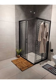 Resim Tahtakale Doğal Ahşap Kaydırmaz Yer Paspası (60*90 Cm.) 