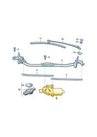 Resim Skoda Fabia 3 2015-2018 Ön Cam Silecek Motoru 5jb955113 