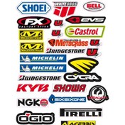 Resim PROMOT Motorsiklet Aksesuar Ekipman Sticker Kask Grenaj Laptop Sticker Seti 0092 