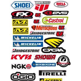 Resim PROMOT Motorsiklet Aksesuar Ekipman Sticker Kask Grenaj Laptop Sticker Seti 0092 