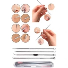 Resim Ozcmax 4 Lü Kutulu Paslanmaz Komedon Akne - Siyah Nokta Temizleyici Set 