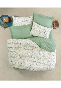 Resim Cotton Box Petite Tek Kişilik Lastikli Çarşaflı Nevresim Takımı Lola Yeşil 